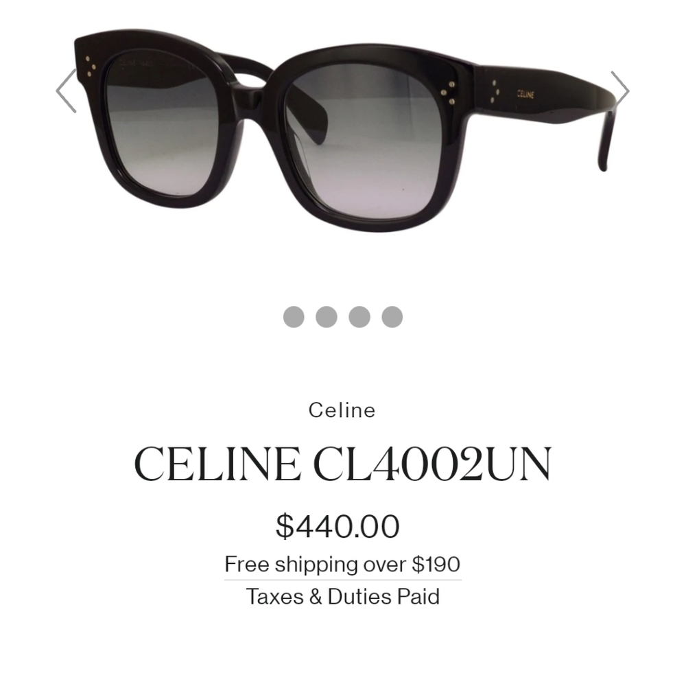 Celine 54 mm square sunglasses